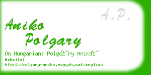 aniko polgary business card